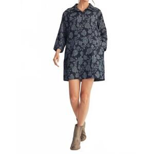 NEW JODIFL floral denim dress in navy blue